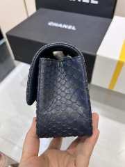 Chanel classic flap bag python skin with gold buckle 11 20cm - 4