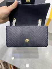 Chanel classic flap bag python skin with gold buckle 11 20cm - 3