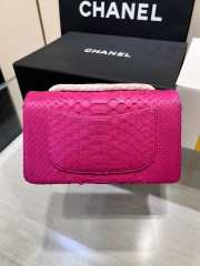 Chanel classic flap bag python skin with gold buckle 12 20cm - 5