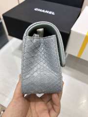 Chanel classic flap bag python skin with gold buckle 13 20cm - 5