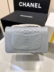 Chanel classic flap bag python skin with gold buckle 13 20cm - 2