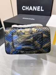 Chanel classic flap bag python skin with gold buckle 14 20cm - 6