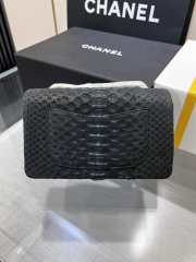 Chanel classic flap bag python skin with gold buckle 17 20cm - 6