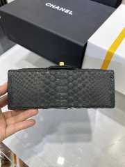 Chanel classic flap bag python skin with gold buckle 17 20cm - 3