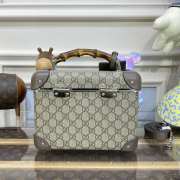 Gucci Globe-Trotter GG Beauty Case GG Canvas In Beige 25x23x12cm - 5