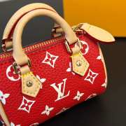 Louis Vuitton Mini Keepall In Red 10×5×6cm - 5