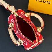 Louis Vuitton Mini Keepall In Red 10×5×6cm - 4