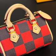 Louis Vuitton Mini Keepall In Red & Black 10×5×6cm - 3