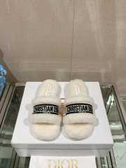 Dior Fur Mules Slipper In White - 2