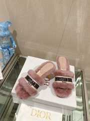 Dior Fur Mules Slipper In Pink 6.5cm - 1