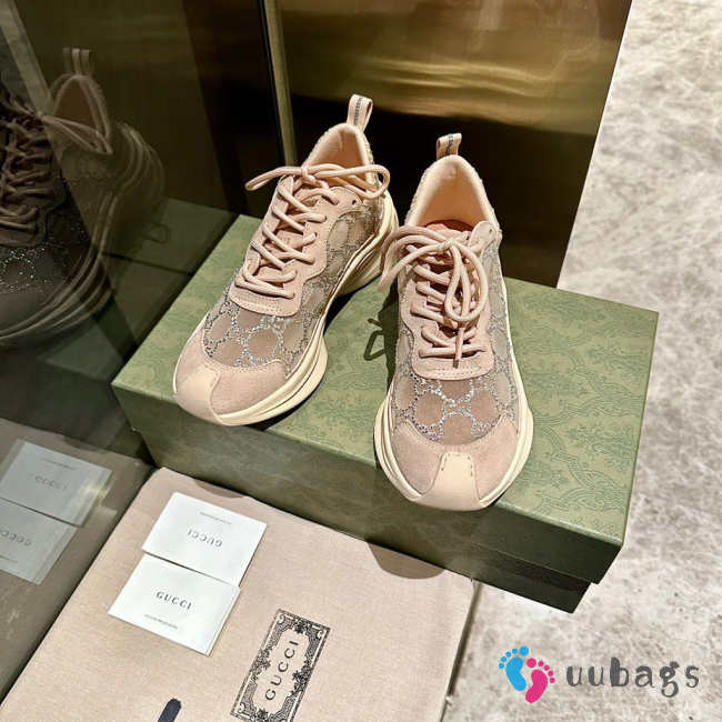 Gucci run sneaker in pink & brown  - 1