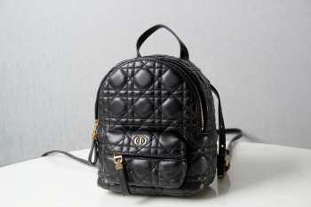 Christian Dior Dioramour Backpack In Black 16x21x8.5cm