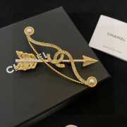 Chanel Faux Pearl & Strass CC Arrow Brooches - 3