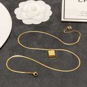 Chanel logo double C gold necklace  - 3