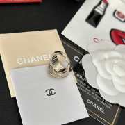 Chanel Ring Metal & strass black heart - 4