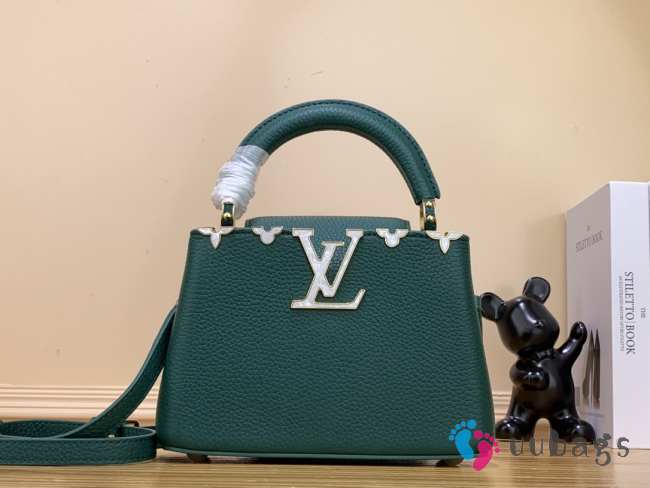 Louis Vuitton M56669 Capucines Mini In Green 21x14x8cm - 1