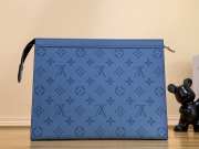 Louis Vuitton Pochette Voyage MM In Blue 26x20x5cm  - 6