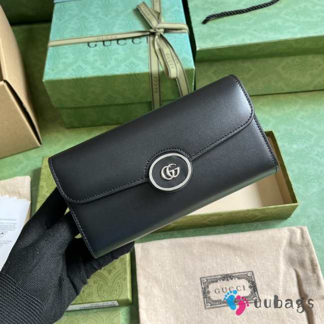 Gucci Petite GG Continental Wallet In Black 10x19x3.5cm - 1