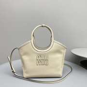 Miu Miu Hobo Tote Bag In Beige 22x11x14cm - 1