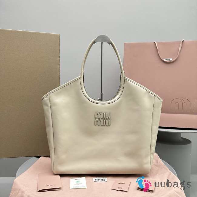 Miu Miu Hobo Tote Bag In Beige 38x17x30cm - 1