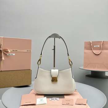 Miu Miu City Calf In White 28x15x4cm