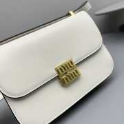 Miu Miu City Calf In White 20x13.5x5.5cm - 4