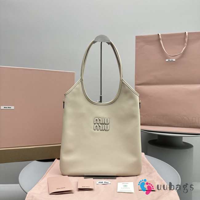 Miu Miu Hobo Tote Bag In Beige 35x40cm - 1