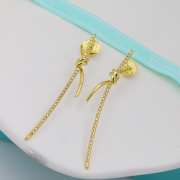 Tiffany Knot Drop Earrings with Diamonds - 4