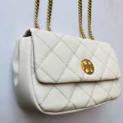 Tory Burch Willa Small Shoulder Bag With Gold Buckle In White - 4