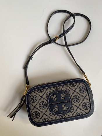 Tory Burch Miller Camera Bag In Blue 19.5x11.5x6cm