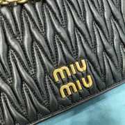 Miu Miu Leather Chain-Linked Shoulder Bag In Black 19x13x5cm - 4