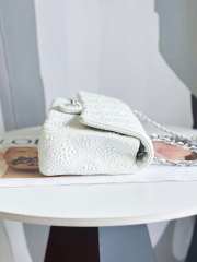 Chanel Pearls Classic Flap Bag In White With Silver Buckle 25cm - 5