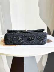 Chanel Pearls Classic Flap Bag In Black With Silver Buckle 25cm - 5