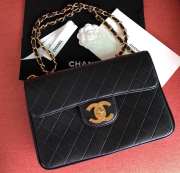 Chanel Flap Bag Lambskin Black Gold Hardware 30x21x8cm - 6