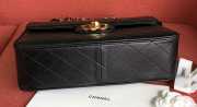 Chanel Flap Bag Lambskin Black Gold Hardware 30x21x8cm - 2