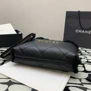 Chanel 22 small black bag glossy calfskin & gold-plated metal  - 4