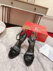  Christian Louboutin 10cm black high heel sandals - 6