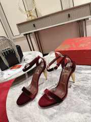 Christian Louboutin 10cm red high heel sandals - 1