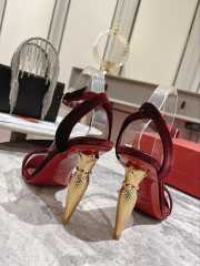 Christian Louboutin 10cm red high heel sandals - 4