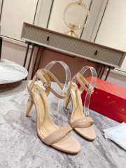 Christian Louboutin 10cm beige high heel sandals - 1