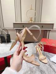 Christian Louboutin 10cm beige high heel sandals - 5