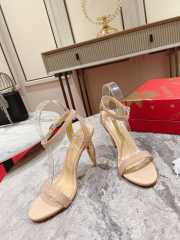 Christian Louboutin 10cm beige high heel sandals - 3