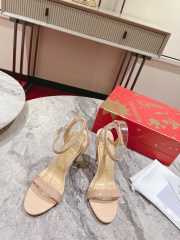 Christian Louboutin 10cm beige high heel sandals - 4