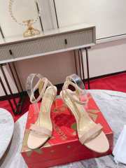 Christian Louboutin 10cm beige high heel sandals - 2