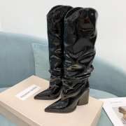 Alexandre Vauthier Black Glossy Leather Knee-high Boots 01 - 6