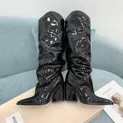 Alexandre Vauthier Black Glossy Leather Knee-high Boots 01 - 3