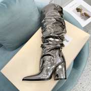 Alexandre Vauthier Black Glossy Leather Knee-high Boots 04 - 3