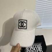 Chanel Logo Double C Wool Hat In White - 5