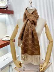 Celine Scarf In Monogram Cashmere Beige 35x190cm - 1