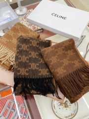 Celine Scarf In Monogram Cashmere Beige 35x190cm - 5